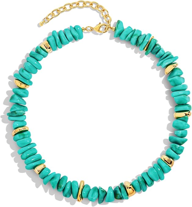 Colorful Irregular Beaded Necklace for Women Resin Jewelry Gift