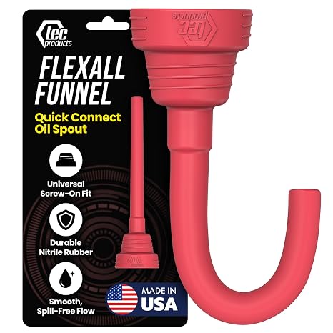 TEC Products FlexAll Quick Connect Oil Spout & Funnel for Automotive Use