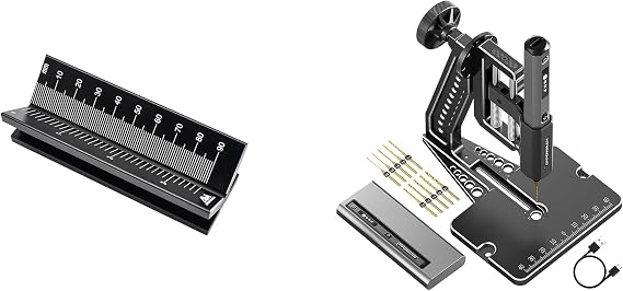 4-Speed Mini Electric Drill Pen with Hedgehog Benchtop Press & AM ARROWMAX CNC-Aluminum V-Block