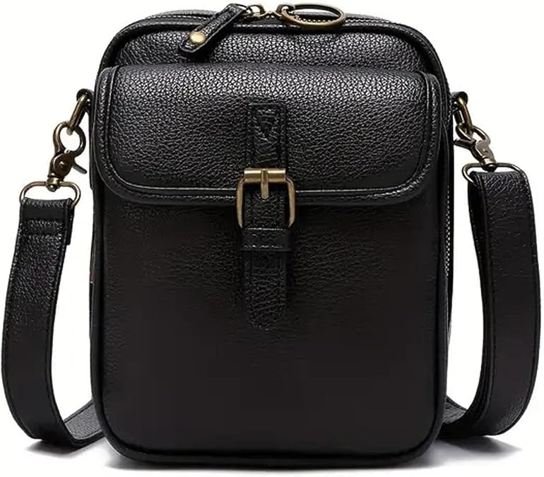 Crossbody Leather Bag, Large Capacity Anti-Theft Vintage Bag, Bags with Built in Wallet