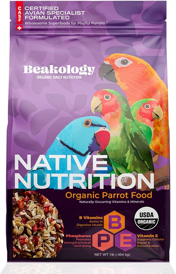 USDA Certified Organic Parrot Food, Native Nutrition, 1 lb