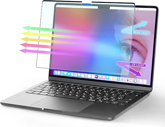 EZ-Pro Screen Protector Anti-Blue Light Magnetic Screen Protector for 13-inch MacBook Air (M2 Chip, 2022-2023) - Guards Against Glare and Fingerprints