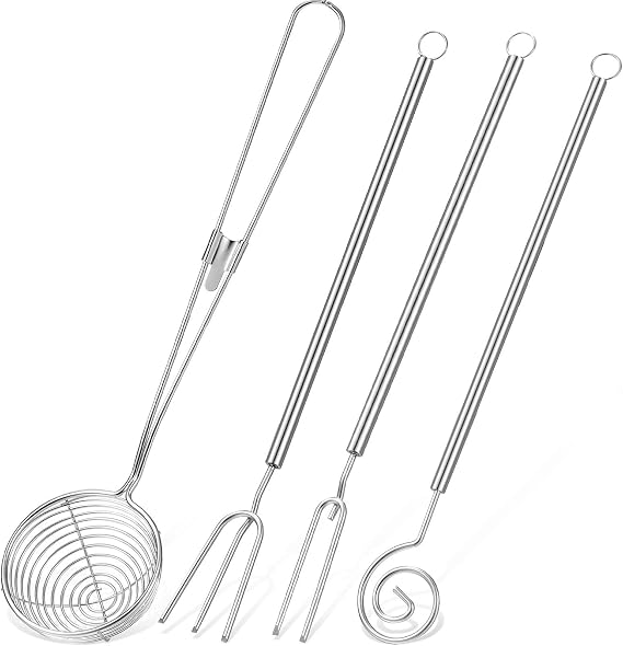 Patelai 4 Pcs Candy Chocolate Dipping Tools Set, Handmade Pralines