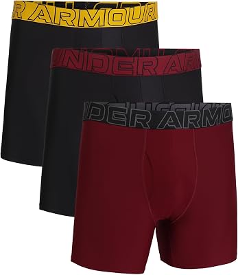 Under Armour mens 3-pack Performance Tech Solid 6 Boxer Briefs