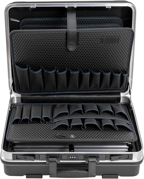 B&W tool case BASE with tool pockets (ABS case, volume 28.1 l, 46.3 x 35.5 x 17.1 cm inner) 120.02/P, tools not included