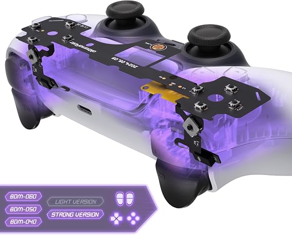 eXtremeRate ps5コントローラーBDM-050に対応用ストロングバージョンホールクリッキーキットV2、ショルダー・フェイス・方向ボタン、ps5コントローラーに対応用カスタムマイクロスイッチL2R2クリッキーヘアトリガーキットとタクタイルL1R1フェイスボタンマウスクリック