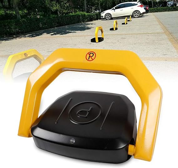 Smart Parking Lock, Folding Auto-Parking Barrier, Automatic Sensing Lifting, Remote Control Parking Lock with 2 Remote Controller, 180 Anti-Collision,A
