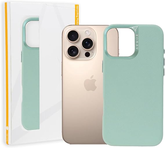 Armor Leather Magnetic Case for iPhone 16 Pro Max (Uranus Green)