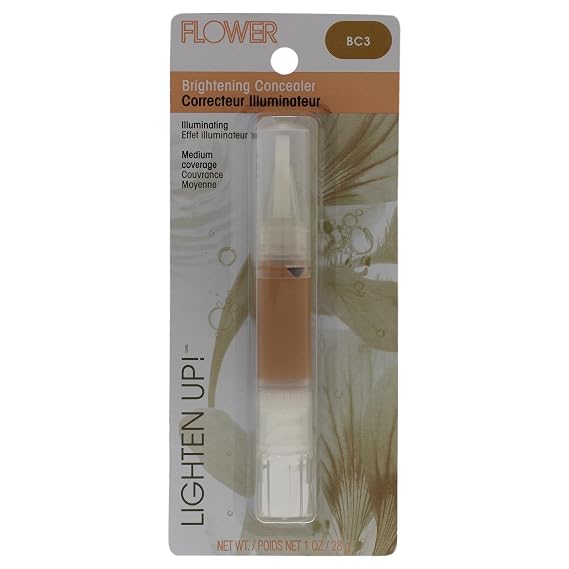 FLOWER BEAUTY, Lighten Up Brightening Concealer, BC3, 1 Ounce