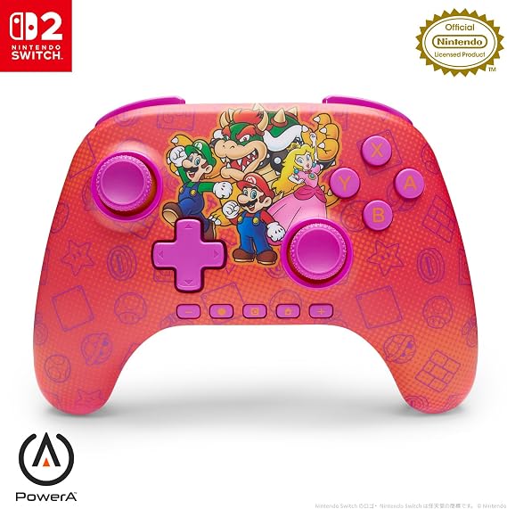 任天堂ライセンス商品PowerA パワーエー アドバンテージ・ワイヤレスコントローラー for Nintendo Switch 2 – マリオ ＆ フレンズ NSGP0548JP-01 国内正規品 2年保証