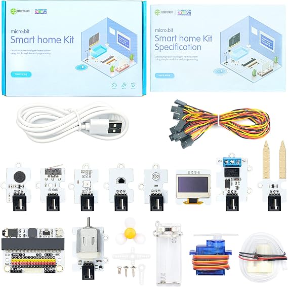 ELECFREAKS microbit Smart Home Kit Micro:bit Sensor Starter Kit Octopus Series Sensor, DIY Programming STEM kit with Basic Coding Electronics Modules and Wiki Tutorial(Without Micro:bit)