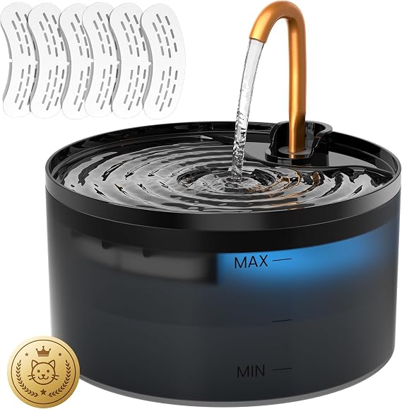 DOOOB Cat Water Fountain for Drinking, 2.1L Cat Water Fountain