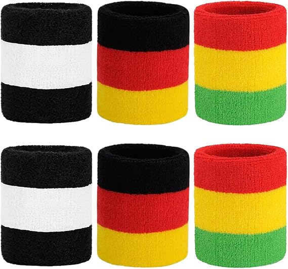 BEACE Sweatbands Sports Wristband for Men & Women - Moisture Wicking Athletic Cotton Terry Cloth Sweatband for Tennis, Basketball, Running, Gym, Working Out