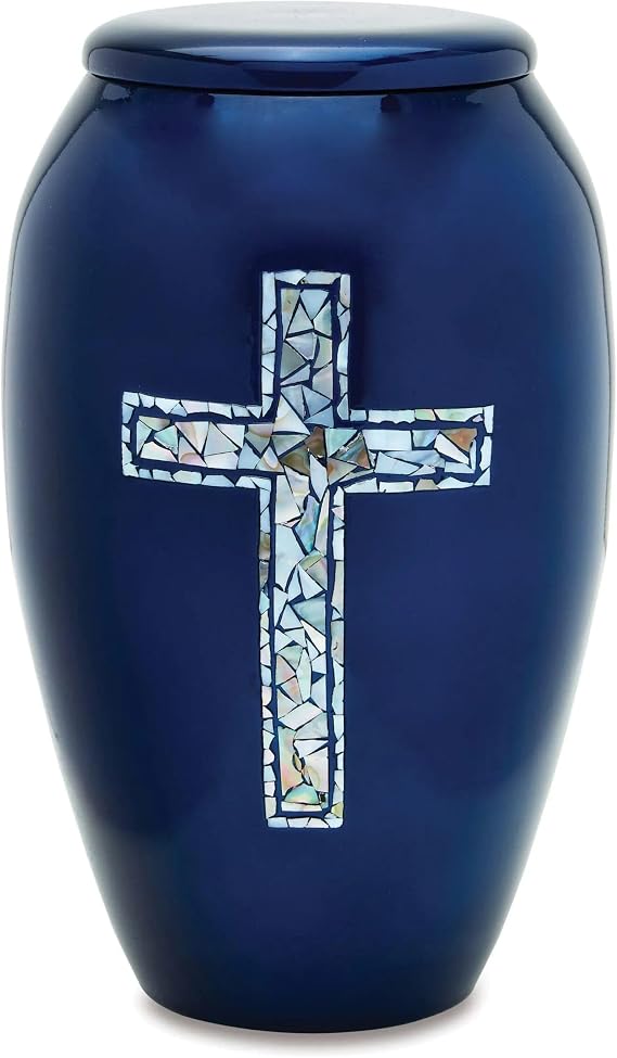 Designer Urn - Blue Cross