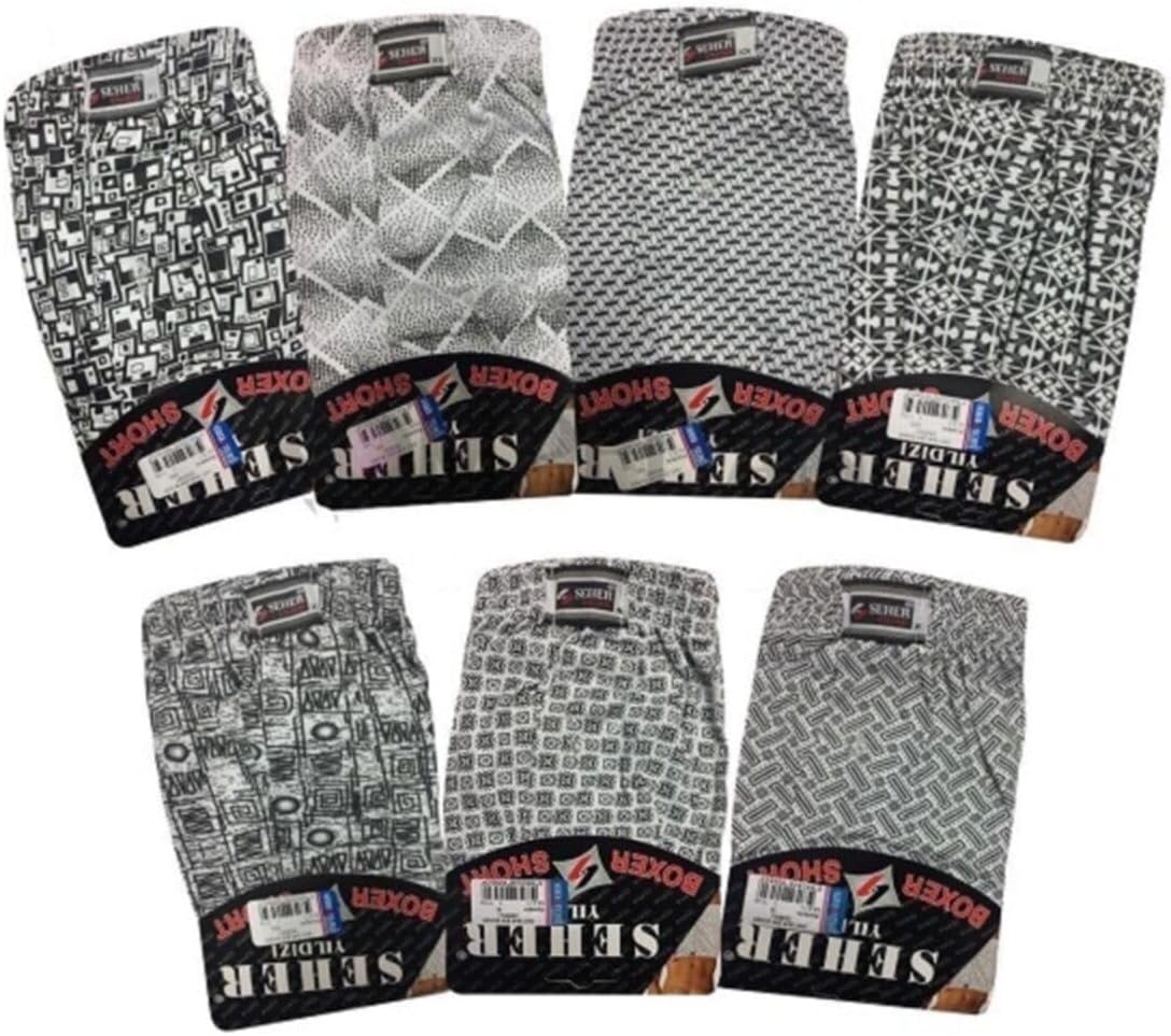 Dawn Star Mens Gray Pattern Boxer 6 Pack