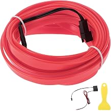 4m EL Wire Cable LED Glow String Light Car Interior Lighting Strip Flexible Neon Light for Car Decoration Wiring Driver(12v) Pink