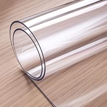 Aysan | 2.4mm | Transparent PVC Table and Tablecloth Protector | Table Pad | Protective Mica | Acetate Tablecloth | (Top: 70cm, Length: 50cm)