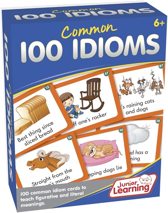 Junior Learning 100 Common Idioms - Educational Vocabulary Flash Cards