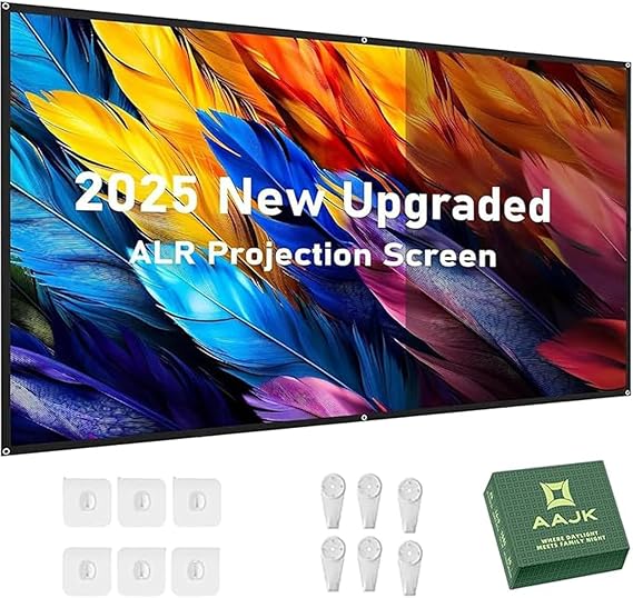 AAJK 60in Outdoor ALR Projector Screen Portable Anti-Crease Movie Screen