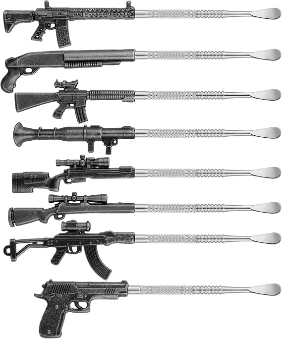 Gisafai 8 Pcs Wax Carving Tools 6.3 Inch Stainless Steel, Silver and Black
