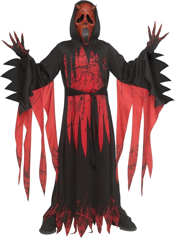Fun World Aged Devil Ghost Face Child Costume, Medium