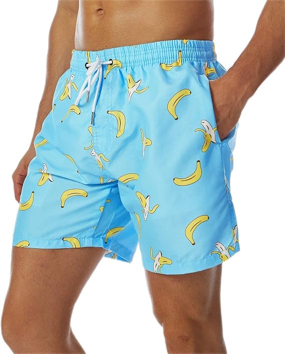 SILKWORLD Men's Swim Trunks Quick Dry Shorts with Pockets