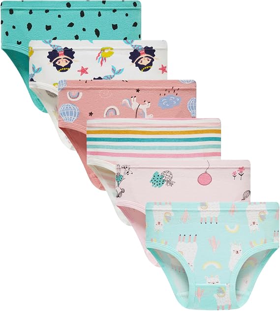 Boboking Little Girls Comfortable Undies Toddler Kids Soft Briefs Panties | Breathable Cotton Elastic Waistband