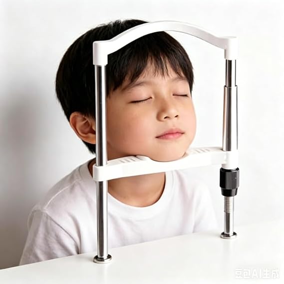 Optometry Lifting Chin Bracket with Adjustable Knob, Vision Training Forehead Support, Chin Rest to Headrest 135-235 mm for Optical Shops