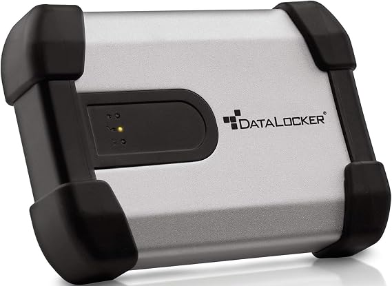 DataLocker H350 1TB External Hard Drive with Encrypted Password Protection, FIPS 140-2 Level 3 Certified, NATO Certified, TAA Compliant, AES 256-bit HDD Storage Suits Windows & macOS, Multi-Language