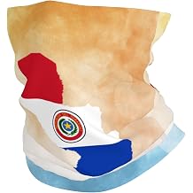 TZT Paraguay flag Map Headband Neck Gaiter Head Wrap Face Mask Multi Headwear Bandana for Men and Women