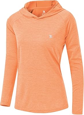 TBMPOY Womens UPF 50 Sun Protection Hoodie Shirt Long Sleeve Fishing Hiking Outdoor UV Shirt Lightweight