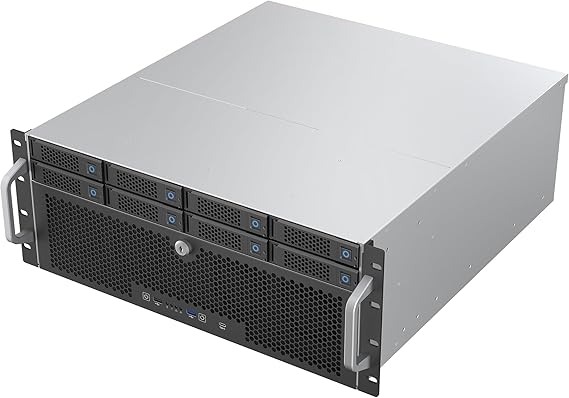 Rosewill 4U Rackmount Server Chassis | Server Chassis | Supports up to 8 3.5" 12Gbps Hot Swap | ATX Compatible | 6X 80mm PWM Fan | USB 3.2 Type-C | RSV-H408