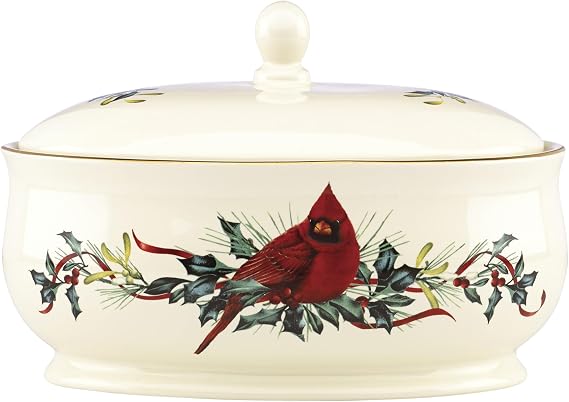 Lenox Winter Greetings Porcelain Covered Christmas Gravy Dish, 64oz