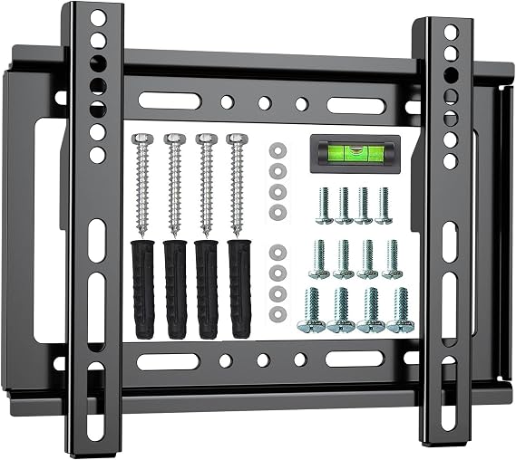 Fixed TV Wall Mount for 14-42 Inch Flat Screen TVs & Monitors, Universal Low Profile Mount, VESA Up to 200x200mm, Super Slim Position Bracket