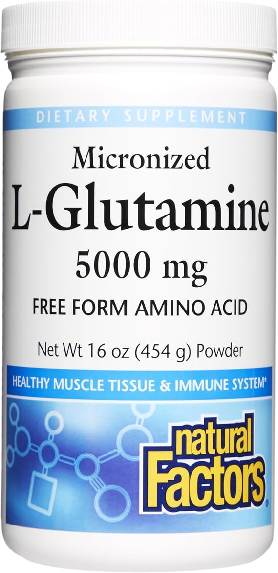 Natural Factors Micronized L-Glutamine Amino Acid 5,000 mg, 90 Servings