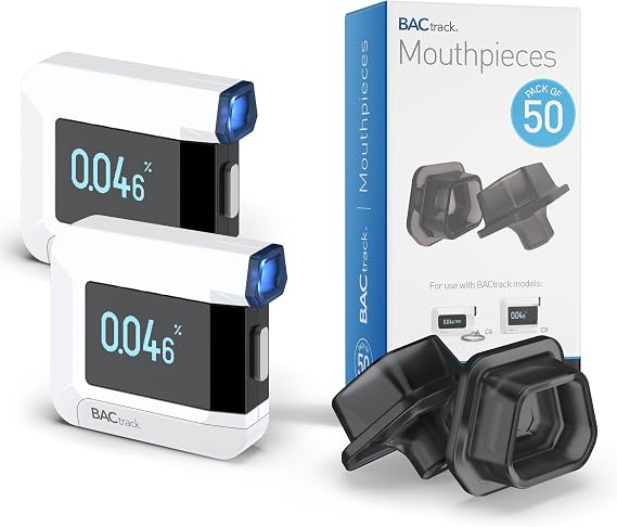 BACtrack C8 Breathalyzer (2 Pack) & 50 Mouthpieces