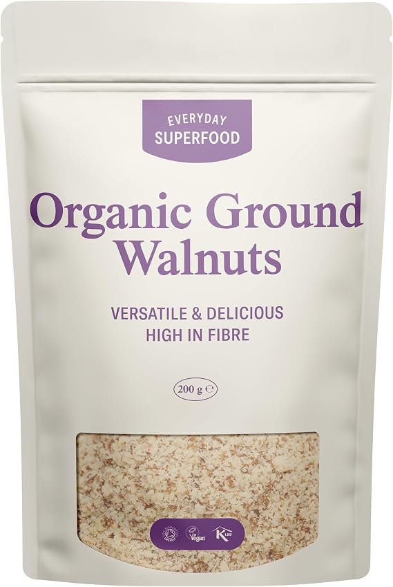 Everyday Superfood Organic Ground Walnuts 190g |Gluten-Free Walnut Flour