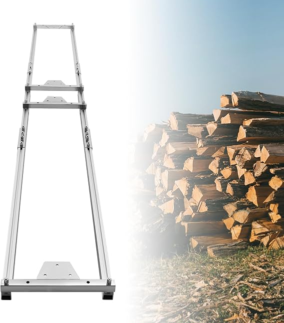 Milling Rail System Chainsaw Mill 9FT, 2.7M Rail Mill Guide System Set 3 Crossbar Kits Work with Chainsaw Mill, Portable Chainsaw Rail Mill Guide System Set Guide Bar Wood Lumber Cutting Kits