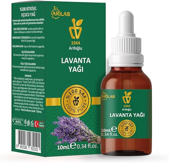 Arifoğlu Lavender Oil 10ml 100% Pure Arlab Lavender Oil Pure Lavandula Angustifolia Herb Oil