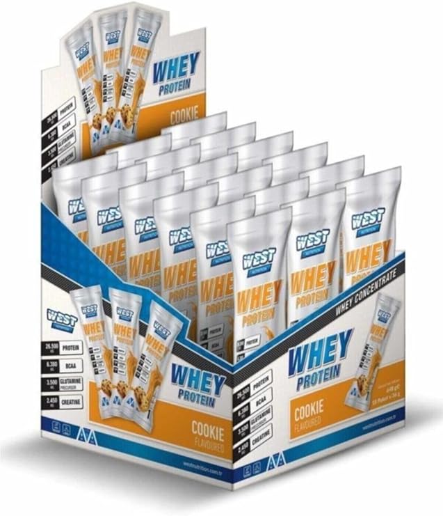 West Nutrition Whey Protein Tozu 648 gr 18 Şase 36 gr Kurabiye Aromalı