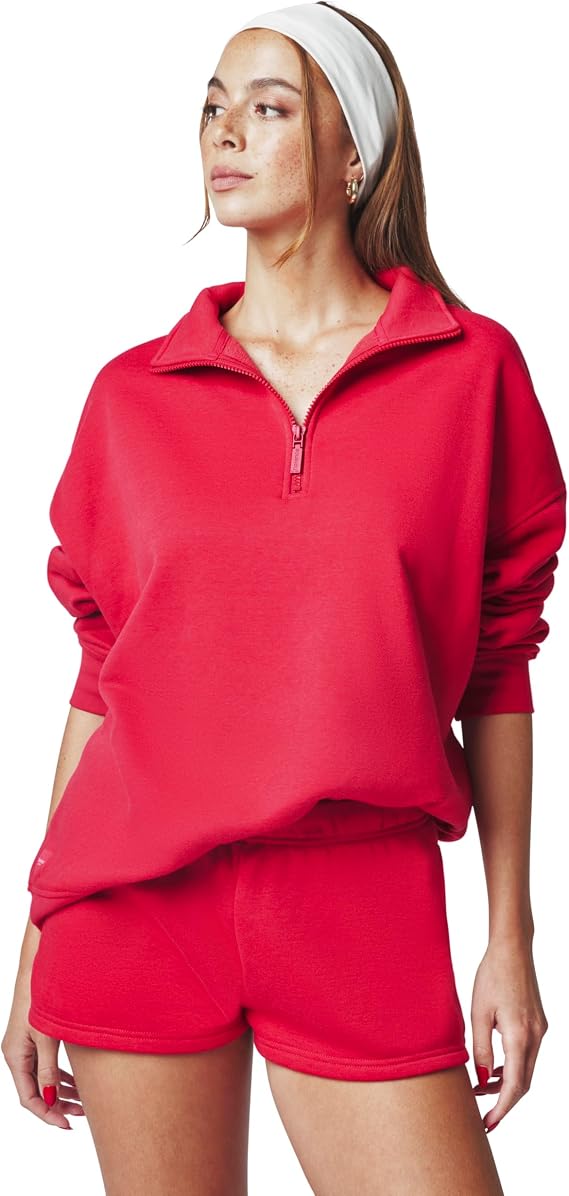 florence by mills Women's Cozy Crush Half Zip Pullover