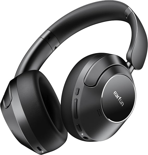 VGP 2024 SUMMER Best Value Award EarFun Wave Pro Wireless Headphones Bluetooth 5.4 2025 Upgraded LDAC Compatible Active Noise Cancelling Headphones Wired/Wireless, High Resolution Up to 80 Hours