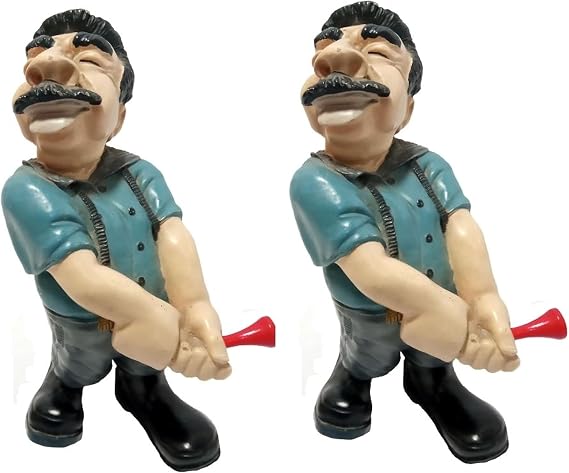 Bosphorus Golf Oynayan Adam Set, El Yapimi Biblo,Dekoratif Figür,Hediyelik Eşya 18Cm