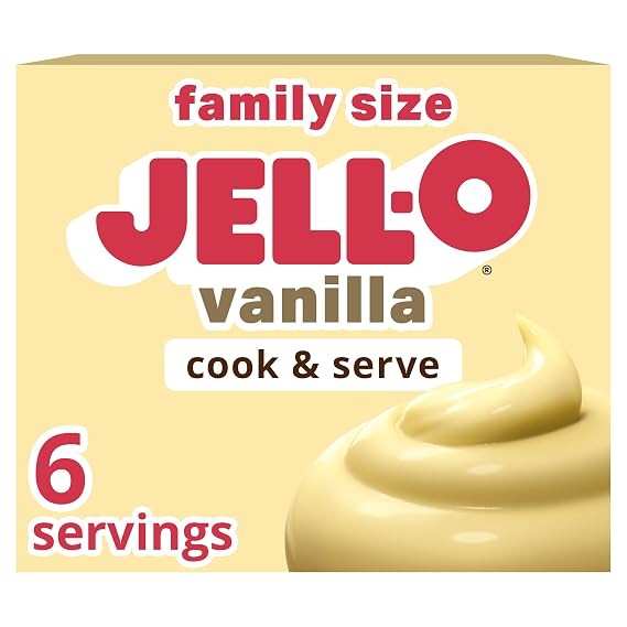 Jell-O Cook & Serve Pudding & Pie Filling Mix, Vanilla, 4.6 oz Box