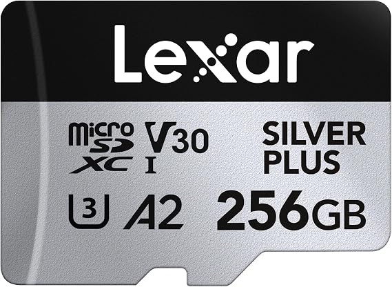 Lexar Silver Plus 256GB Micro SD Card up to 205MB/s MicroSDXC UHS-I