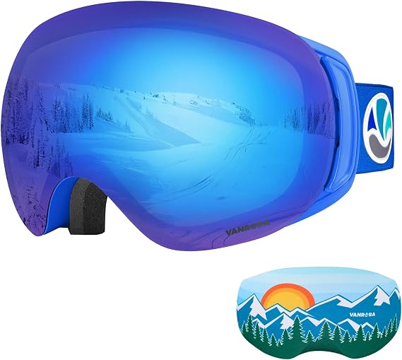 VANRORA Ski Goggles, Snowboard Goggles for Men & Women, Adult Snow Goggles