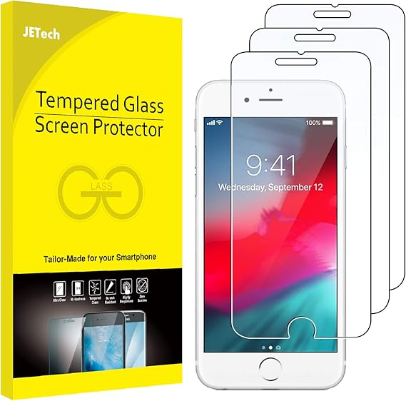 JETech Screen Protector for iPhone 8 Plus/7 Plus/6s Plus/6 Plus, 3-Pack