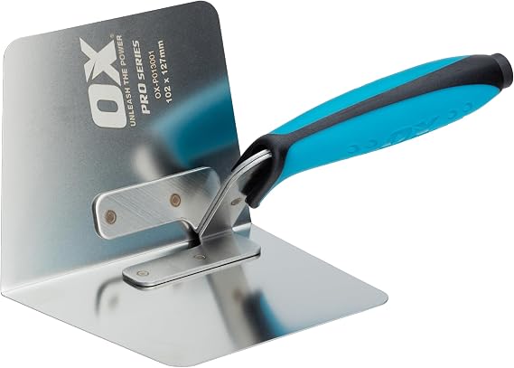 OX Tools Internal Corner Trowel for Drywall Finishing, 4 x 5 in