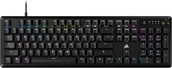 CORSAIR K70 CORE Linear RGB Red Axis Gaming Keyboard with Keycap, Replaceable Japanese Layout, Black CH-910971E-JP
