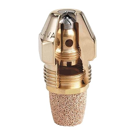 Delavan Universal Semi Solid W Replacement Oil Nozzle, 1.20 GPH, 70 Degree Spray, Brass, Globe Valve, 2 Ports, 1/2 inch Outlet